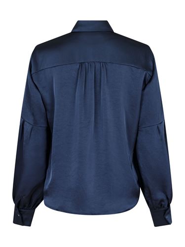 Blusar/Skjortor - Naja satin shirt – midnight blue