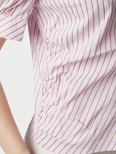 Blusar/skjortor - Frannie Structure Stripe Shirt – Light Pink