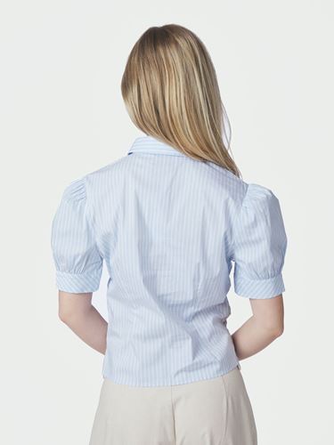 Blusar/skjortor - Frannie Soft Stripe Shirt – Light Blue