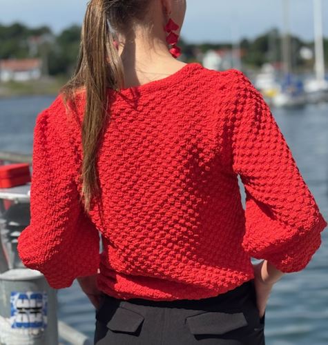 Blusar/skjortor - Viyanni V-neck Top – Poppy Red