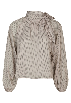 Blusar/Skjortot - Patti Double Dot Blouse – Creme
