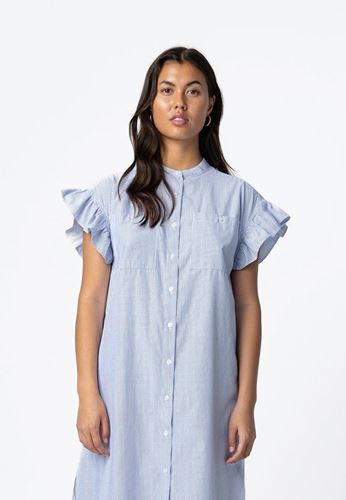 Klänningar - GWEN Striped shirt dress – Blue stripes