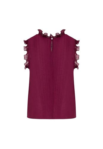Toppar - Top with ruffles – Bordeaux
