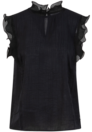 Toppar - Top with ruffles – Black Toppar - Top with ruffles – Black