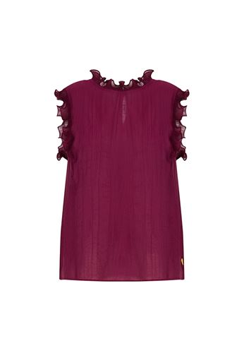 Toppar - Top with ruffles – Bordeaux