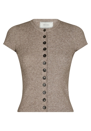 Toppar - Todda knit tee – Sand melange Toppar - Todda knit tee – Sand melange