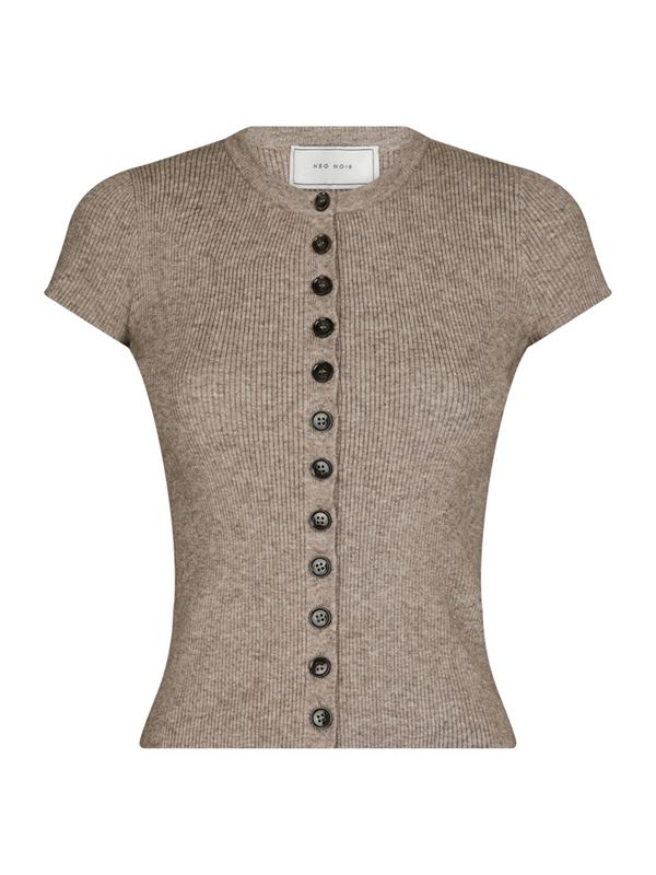 Toppar - Todda knit tee – Sand melange