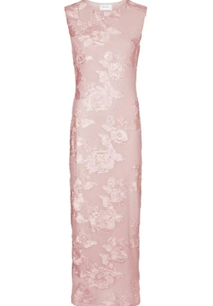 Klänningar/Tunikor - Trianna big flower mesh dress – Light Pink
