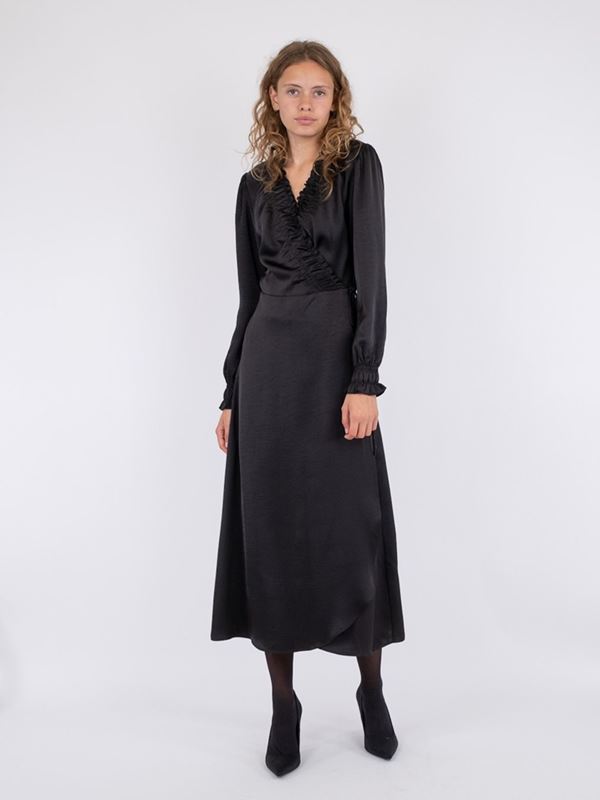 Klänningar - Nakisa heavy sateen dress – black
