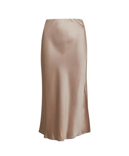 Kjolar - Skyler sateen skirt – Sand