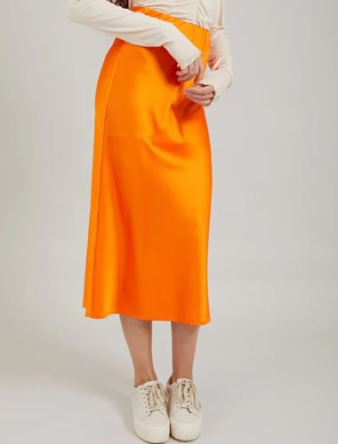 Kjolar - Skyler sateen skirt – Fresh Orange