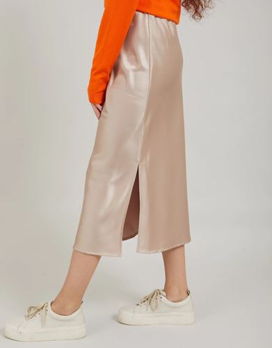 Kjolar - Skyler sateen skirt – Sand