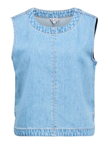 Toppar - Objrosie Lo Denim Top – Light Blue Denim