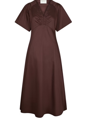 Klänningar - Illana Poplin Dress – Burgundy