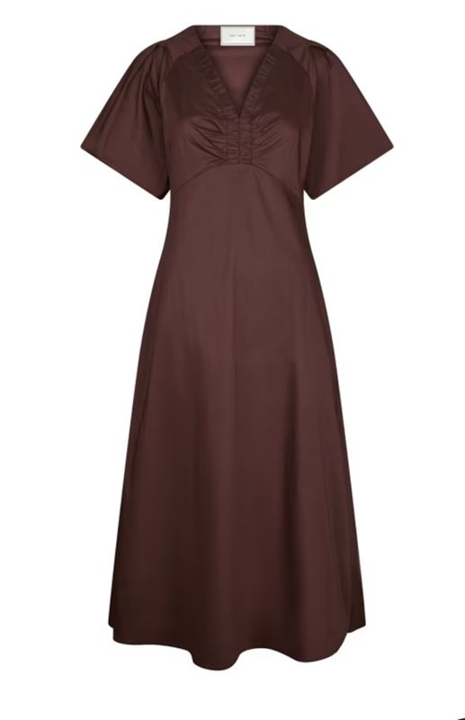 Klänningar - Illana Poplin Dress – Burgundy