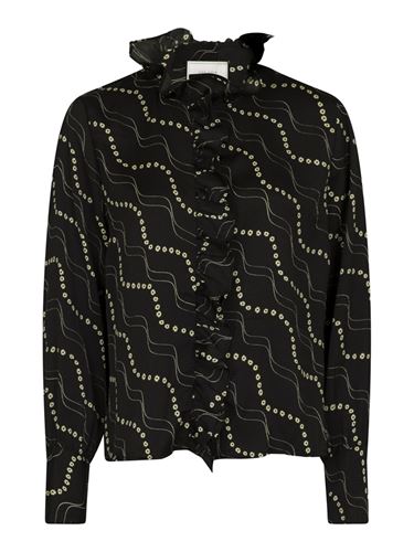 Blusar/Skjortor - Baxter flower stripe shirt – black