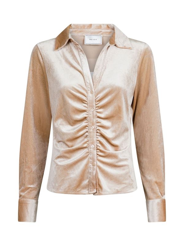 Blusar/Skjortor - Christy velvet shirt – champagne