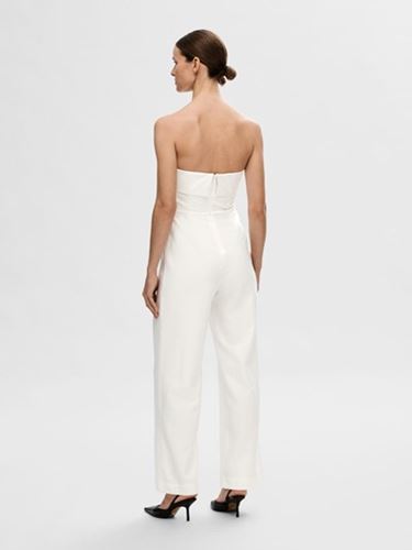 Klänningar - Slfvinelle strap jumpsuit – snow white