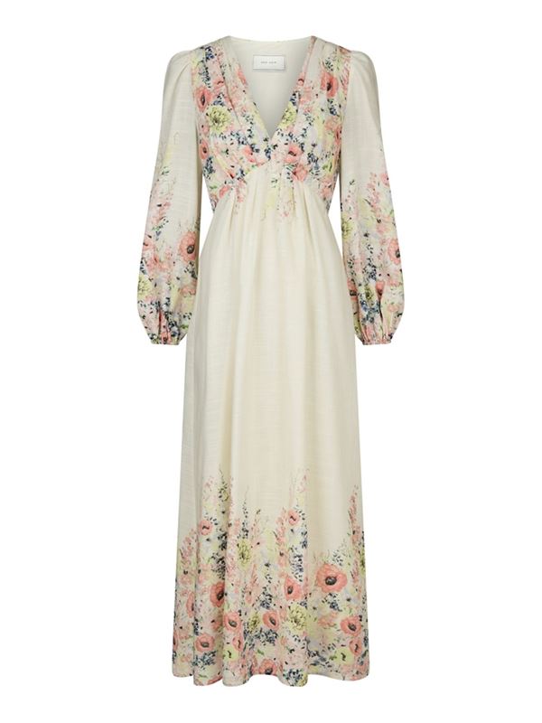 Klänningar - Silfi flower print dress – Creme