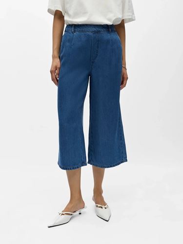 Byxor - Objframe Culotte Pant – Medium Blue Denim