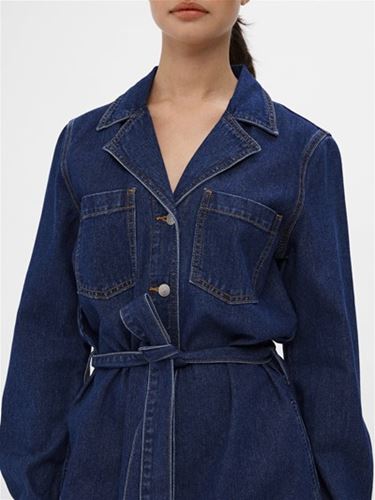 Klänningar - Objzofia denim shirt dress – medium blue denim
