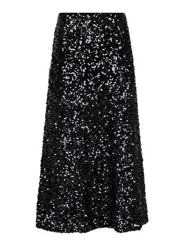 Kjolar - Baira fall sequins skirt – black