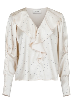 Blusar/Skjortor - Sandie mini dot blouse – Creme