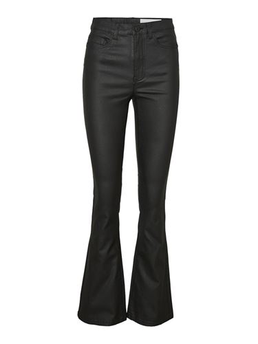 Byxor - Vicoaty coated flared jeans – Black denim/coated