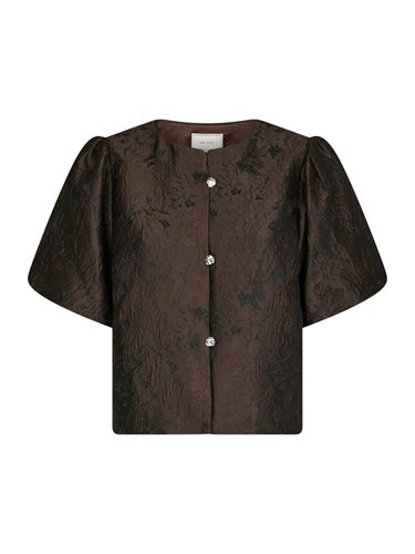 Blusar/Skjortor - Aisa brocade blouse  –  Dark Brown