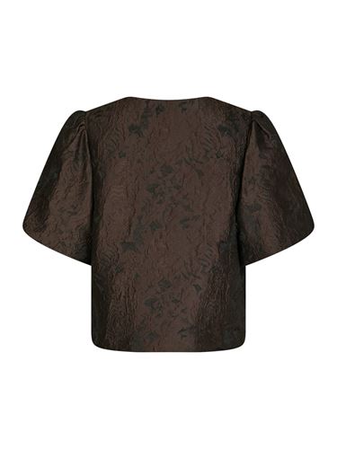 Blusar/Skjortor - Aisa brocade blouse  –  Dark Brown