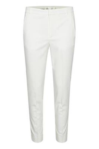 Byxor - ZellaIW flat pant – Whisper White