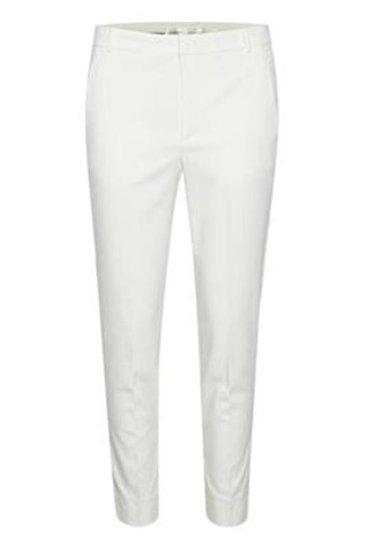 Byxor - ZellaIW flat pant – Whisper White