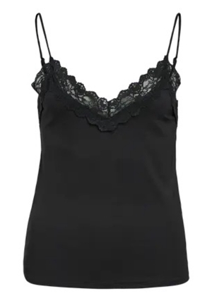 Toppar - Objleena new lace singlet – Black