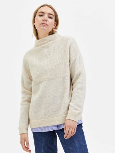 Tröjor/Koftor - Slfmola knit highneck – Birch