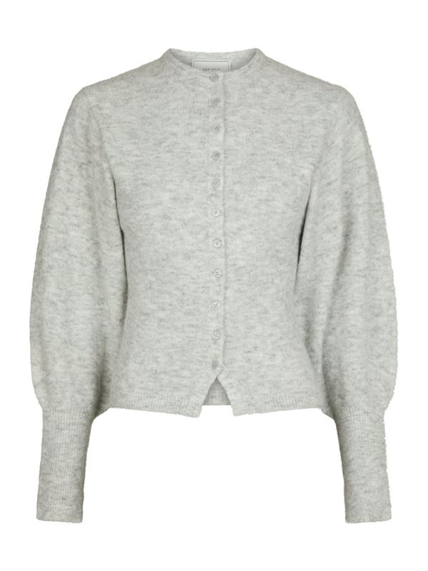Tröjor/Koftor - Briano soft knit cardigan  – Light grey melange