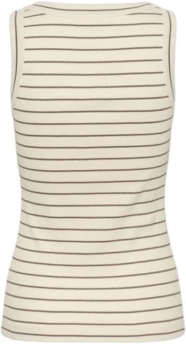 Toppar - DagnaIW Striped Tank – Vanilla/Coffe Quartz