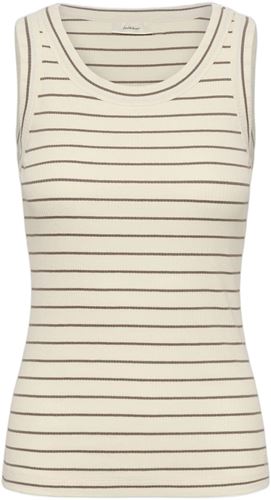 Toppar - DagnaIW Striped Tank – Vanilla/Coffe Quartz