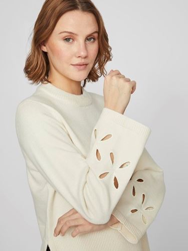 Tröjor/Koftor - Viaura embroidery knit – Birch