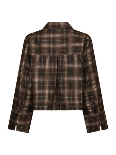 Blusar/Skjortor - Jaylin Flannel Check Shirt – Dark Taupe