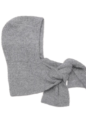 Accessoarer - Objmilu scarf knit balaclava – Medium grey