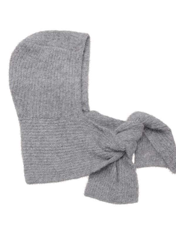 Accessoarer - Objmilu scarf knit balaclava – Medium grey