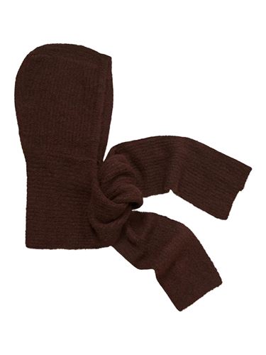 Accessoarer - Objmilu scarf knit balaclava – Seal brown