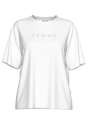 Toppar - Slfvilja printed tee – Bright White/Island Fos