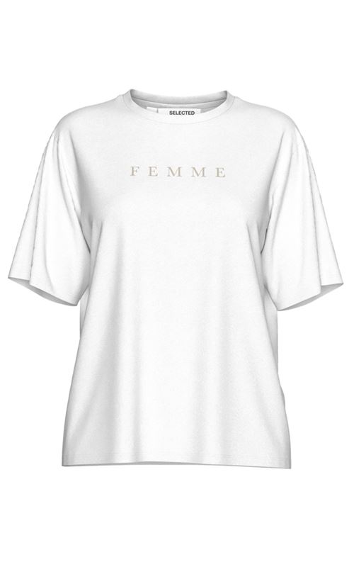 Toppar - Slfvilja printed tee – Bright White/Island Fos