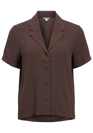 Toppar - Objsanne S/S shirt – Seal brown