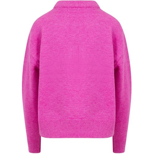 Tröjor/Koftor - Knit with round neck – flash pink