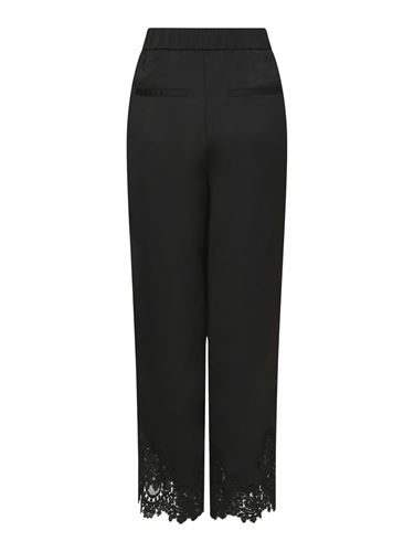 Byxor - Emery Heavy Sateen Lace Pants – Black