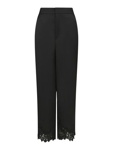 Byxor - Emery Heavy Sateen Lace Pants – Black
