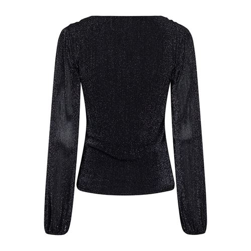 Blusar/Skjortor - Ralph Glitter Mesh blouse – black
