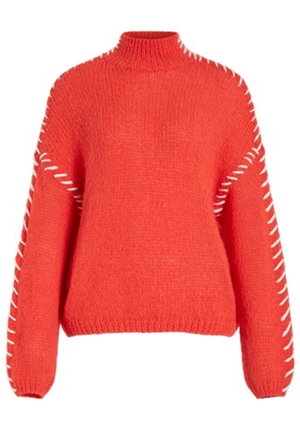 Tröjot/Koftor - Vichoca new knit pullover – Poppy red